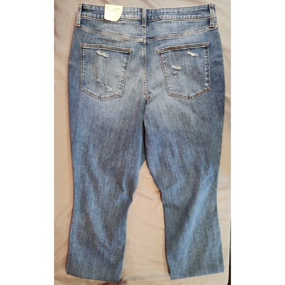 Women's Universal Thread High Rise Distressed Skinny Jeans Blue 17 - Picture 4 of 6